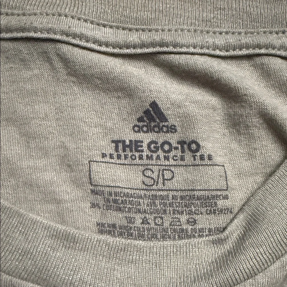 Adidas Men's Heather Gray Tee with Bold Black Logo